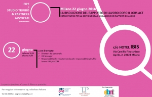 Corso  pratico per la gestione della risoluzione dei rapporti di lavoro dopo il Jobs Act
