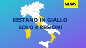 Restano in giallo solo 4 regioni