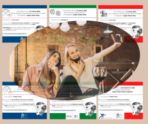 Cartelli per l’accesso dei clienti italiani e stranieri nei Pubblici Esercizi