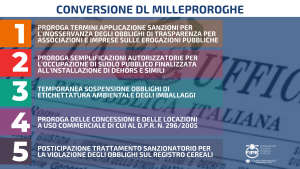 Conversione Milleproroghe