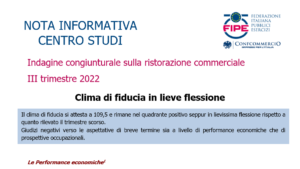 Clima di fiducia in lieve flessione