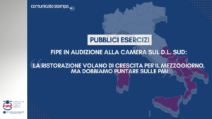 Pubblici esercizi, Fipe in audizione alla Camera sul D.L. Sud: “La ristorazione volano di crescita per il mezzogiorno, ma dobbiamo puntare sulle PMI”
