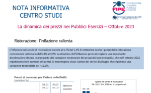 Ristorazione: l’inflazione rallenta