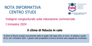 Indagine congiunturale sulla ristorazione commerciale I trimestre 2024