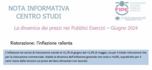 Ristorazione: l’inflazione rallenta