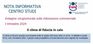 Il clima di fiducia in flessione