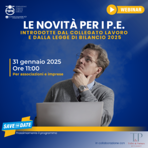 Webinar | Le novità per i P.E. introdotte dal Collegato Lavoro e dalla Legge di Bilancio 2025