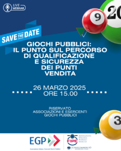 Webinar: Giochi Pubblici: Il Punto sul Percorso di Qualificazione e Sicurezza dei punti vendita